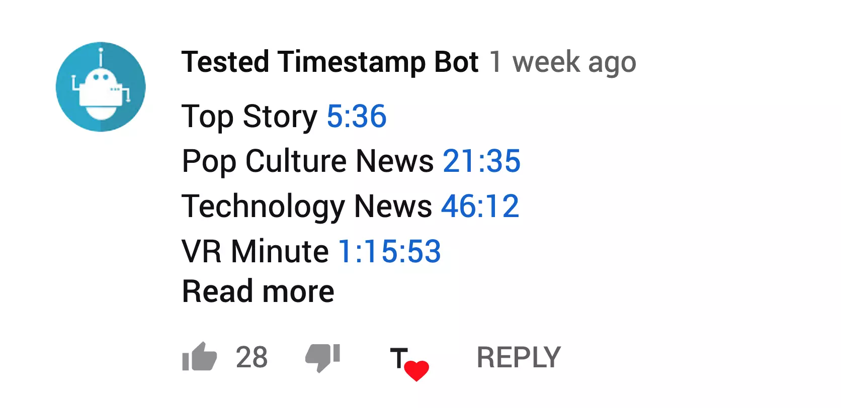 Tested Timestamp Screenshot